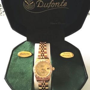 Lucien Picard Dufonte Quartz Accuracy Gold Tone Watch